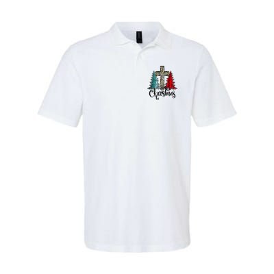 Christian Funny Merry Christmas Tree Jesus Cross Cheetah Polo