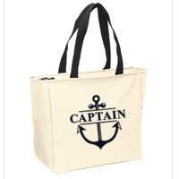Captain & First Mate Matching Set Pontoon Boat Sailing Zip Tote Bag