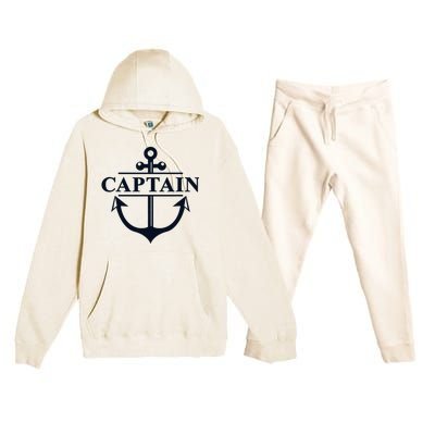 Captain & First Mate Matching Set Pontoon Boat Sailing Premium Hooded Sweatsuit Set