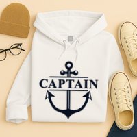 Captain & First Mate Matching Set Pontoon Boat Sailing Hoodie