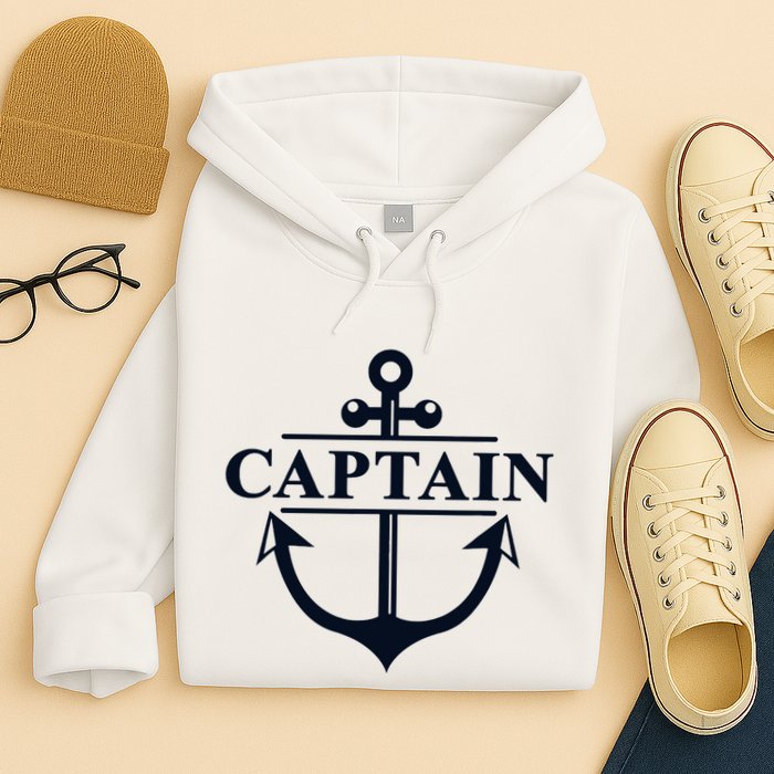 Captain & First Mate Matching Set Pontoon Boat Sailing Hoodie