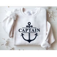 Captain & First Mate Matching Set Pontoon Boat Sailing Sweatshirt