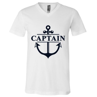 Captain & First Mate Matching Set Pontoon Boat Sailing V-Neck T-Shirt