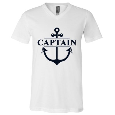 Captain & First Mate Matching Set Pontoon Boat Sailing V-Neck T-Shirt