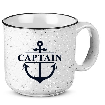 Captain & First Mate Matching Set Pontoon Boat Sailing 15oz Campfire Ceramic Mug