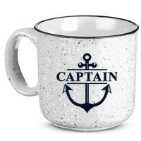 Captain & First Mate Matching Set Pontoon Boat Sailing 15oz Campfire Ceramic Mug