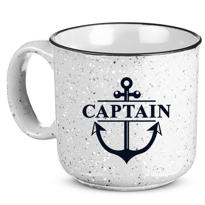Captain & First Mate Matching Set Pontoon Boat Sailing 15oz Campfire Ceramic Mug