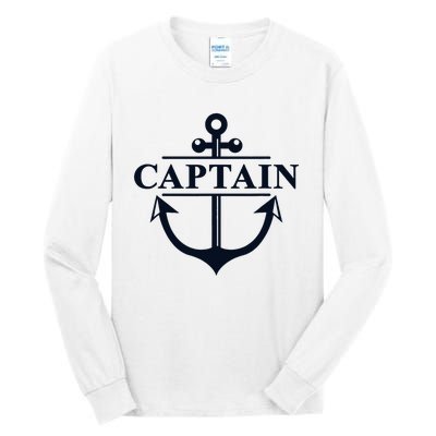 Captain & First Mate Matching Set Pontoon Boat Sailing Tall Long Sleeve T-Shirt