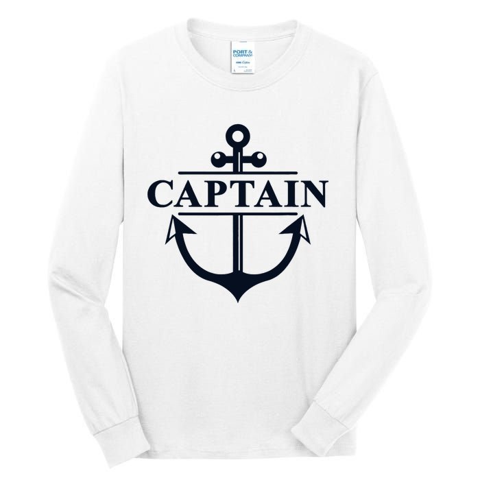 Captain & First Mate Matching Set Pontoon Boat Sailing Tall Long Sleeve T-Shirt