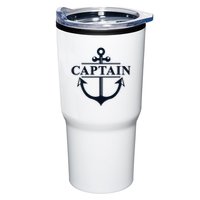 Captain & First Mate Matching Set Pontoon Boat Sailing Tumbler