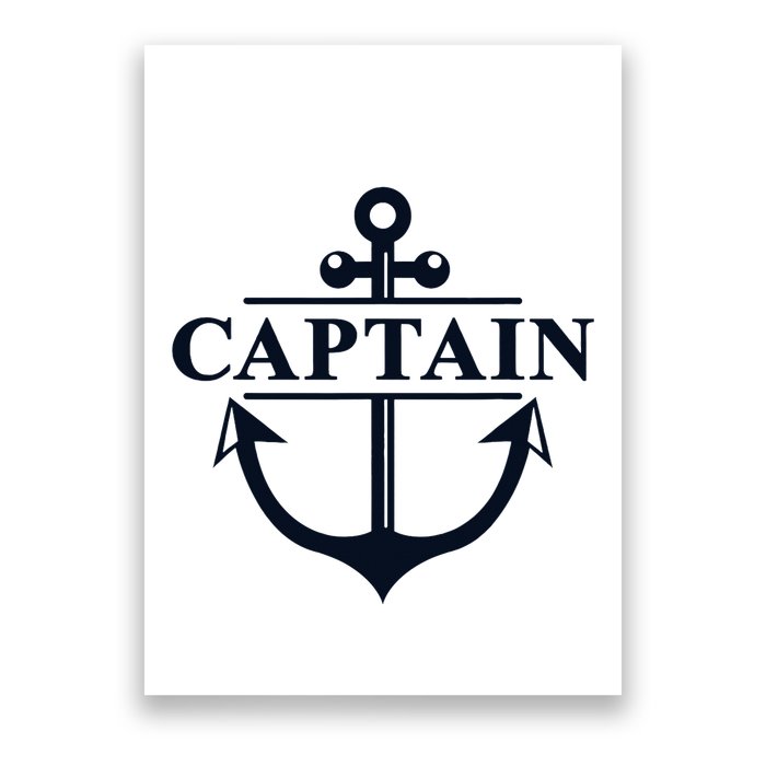 Captain & First Mate Matching Set Pontoon Boat Sailing Poster