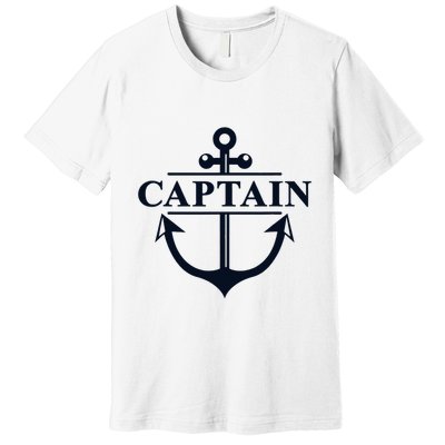 Captain & First Mate Matching Set Pontoon Boat Sailing Premium T-Shirt