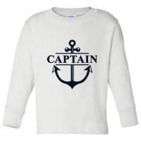 Captain & First Mate Matching Set Pontoon Boat Sailing Toddler Long Sleeve Shirt