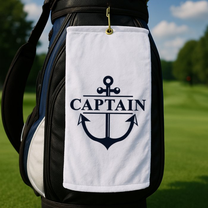Captain & First Mate Matching Set Pontoon Boat Sailing Golf Towel