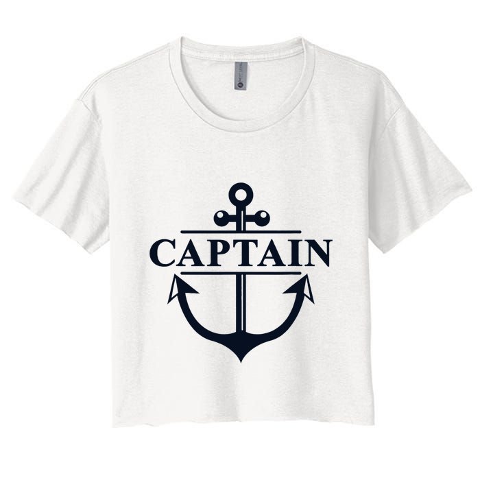 Captain & First Mate Matching Set Pontoon Boat Sailing Crop Top