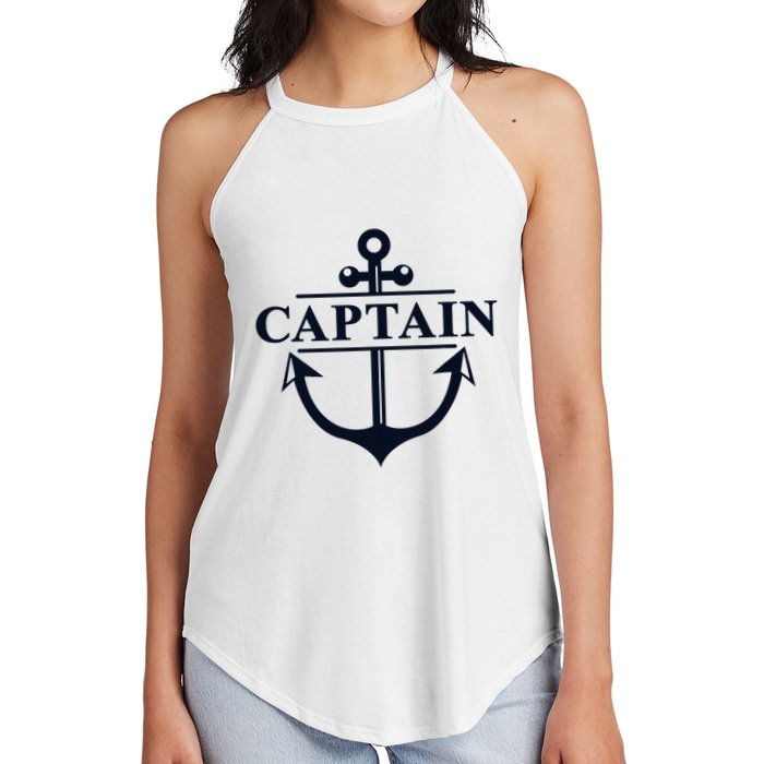 Captain & First Mate Matching Set Pontoon Boat Sailing Women's Perfect Tri Rocker Tank