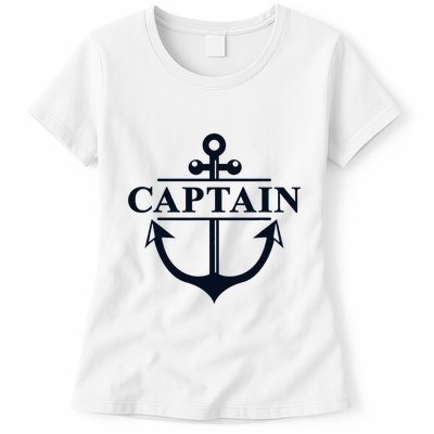 Captain & First Mate Matching Set Pontoon Boat Sailing Womens T-Shirt