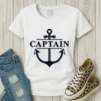 Captain & First Mate Matching Set Pontoon Boat Sailing Womens T-Shirt