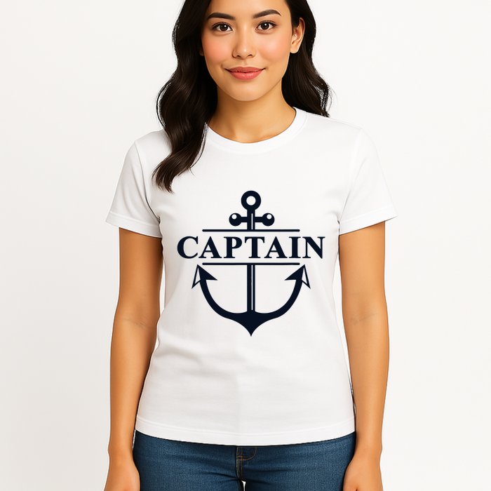 Captain & First Mate Matching Set Pontoon Boat Sailing Womens T-Shirt