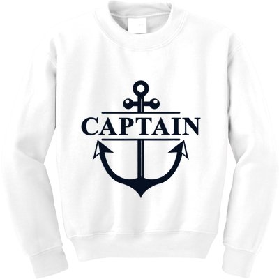 Captain & First Mate Matching Set Pontoon Boat Sailing Kids Sweatshirt
