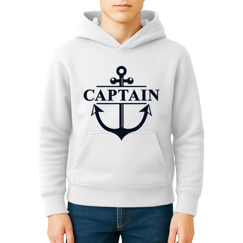 Captain & First Mate Matching Set Pontoon Boat Sailing Kids Hoodie