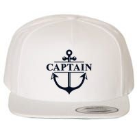 Captain & First Mate Matching Set Pontoon Boat Sailing Wool Snapback Cap