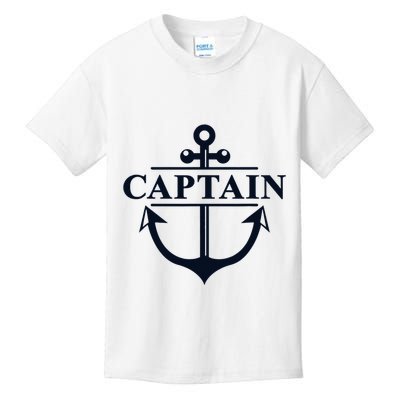 Captain & First Mate Matching Set Pontoon Boat Sailing Kids T-Shirt