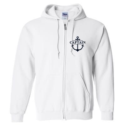 Captain & First Mate Matching Set Pontoon Boat Sailing Full Zip Hoodie