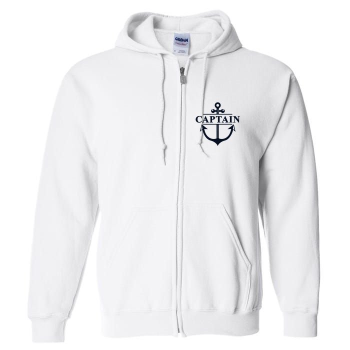 Captain & First Mate Matching Set Pontoon Boat Sailing Full Zip Hoodie