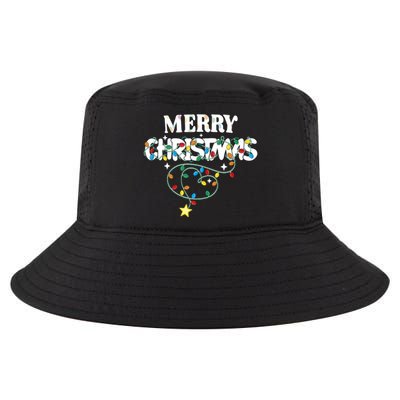 Cute Family Merry Xmas Friends Merry Christmas Lights Party Tank Top Cool Comfort Performance Bucket Hat