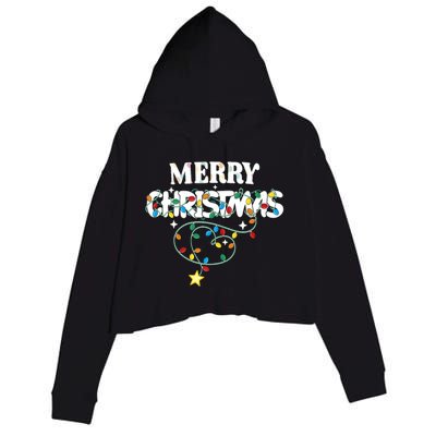 Cute Family Merry Xmas Friends Merry Christmas Lights Party Tank Top Crop Fleece Hoodie