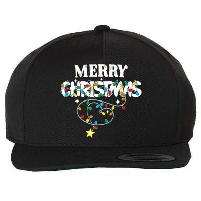 Cute Family Merry Xmas Friends Merry Christmas Lights Party Tank Top Wool Snapback Cap