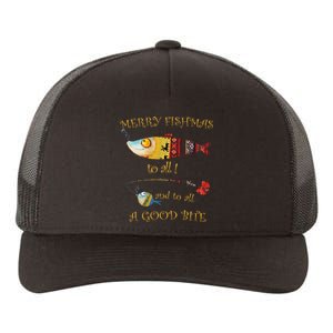 Christmas FishermanS Merry Fishmas To All Fishing Yupoong Adult 5-Panel Trucker Hat