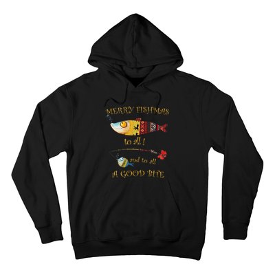 Christmas FishermanS Merry Fishmas To All Fishing Hoodie