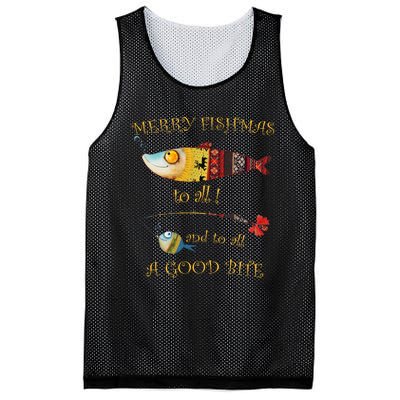 Christmas FishermanS Merry Fishmas To All Fishing Mesh Reversible Basketball Jersey Tank