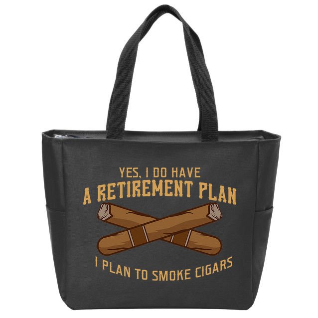Cigar For Men Cigar Smoker Grandpa Dad Fathers Day Zip Tote Bag