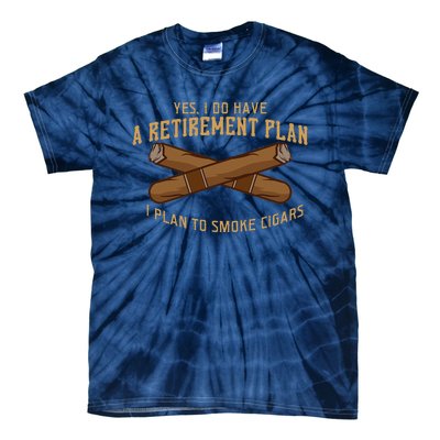 Cigar For Men Cigar Smoker Grandpa Dad Fathers Day Tie-Dye T-Shirt