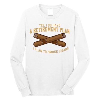 Cigar For Men Cigar Smoker Grandpa Dad Fathers Day Long Sleeve Shirt