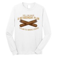 Cigar For Men Cigar Smoker Grandpa Dad Fathers Day Long Sleeve Shirt