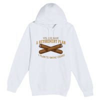 Cigar For Men Cigar Smoker Grandpa Dad Fathers Day Premium Pullover Hoodie