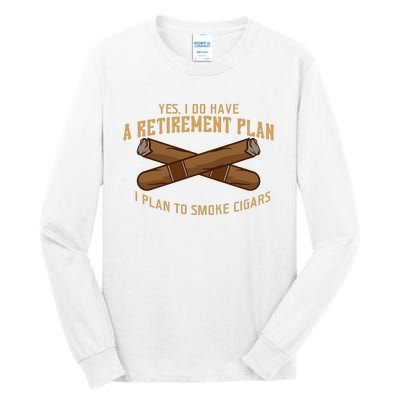 Cigar For Men Cigar Smoker Grandpa Dad Fathers Day Tall Long Sleeve T-Shirt