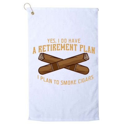 Cigar For Men Cigar Smoker Grandpa Dad Fathers Day Golf Towel