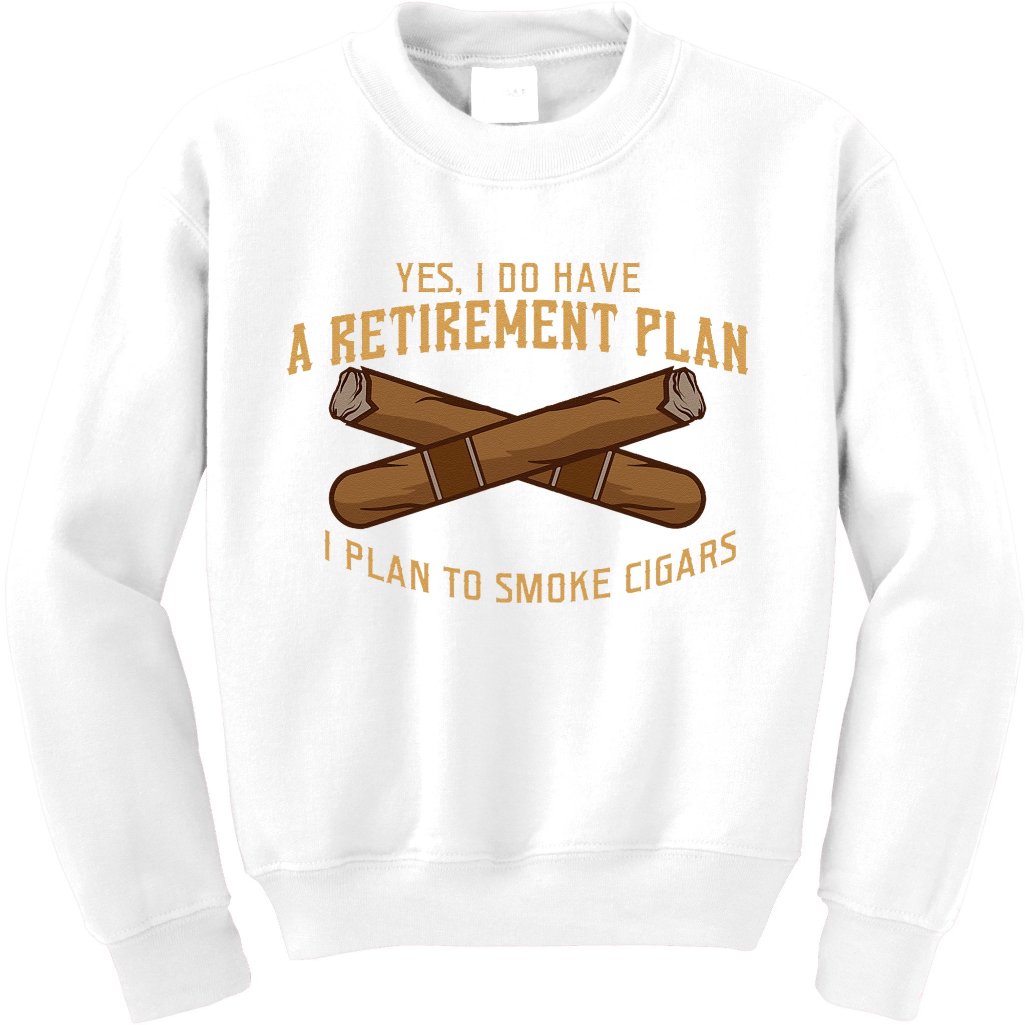 Cigar For Men Cigar Smoker Grandpa Dad Fathers Day Kids Sweatshirt