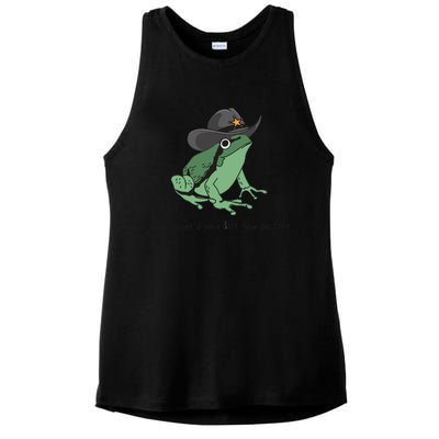 Cowboy Frog Meme You Just Yeed Your Last Haw Ladies PosiCharge Tri-Blend Wicking Tank