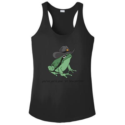 Cowboy Frog Meme You Just Yeed Your Last Haw Ladies PosiCharge Competitor Racerback Tank