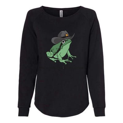 Cowboy Frog Meme You Just Yeed Your Last Haw Womens California Wash Sweatshirt