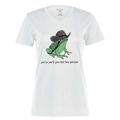 Cowboy Frog Meme You Just Yeed Your Last Haw Women's Momentum V-Neck T-Shirt