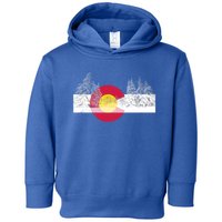 Colorado Flag Mountain Ski Trees Outdoor Gift Toddler Hoodie