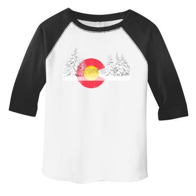 Colorado Flag Mountain Ski Trees Outdoor Gift Toddler Fine Jersey T-Shirt