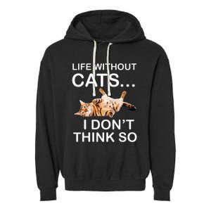 Ca For MenWomen Funny Ca For Cat DadMom Garment-Dyed Fleece Hoodie